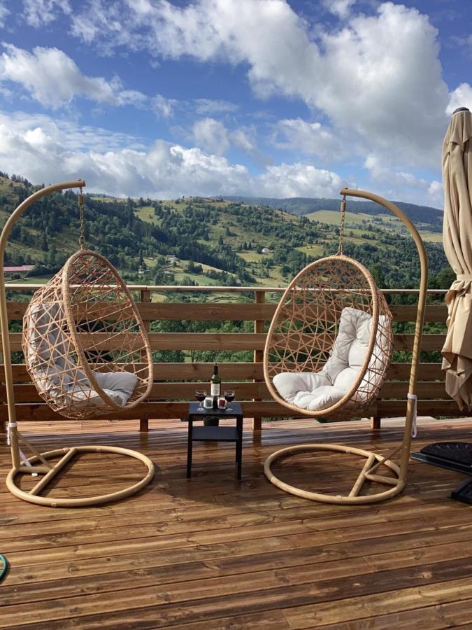 Les Chalets Bambi & Jacuzzi Privatif ลาแบรส ภายนอก รูปภาพ
